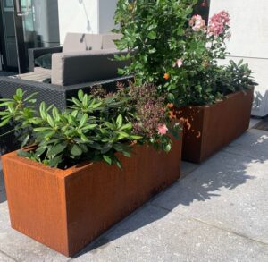 Rusty plantekasse i cortenstål 100x40x40