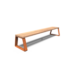 MIO benk 3 seter cortenstål
